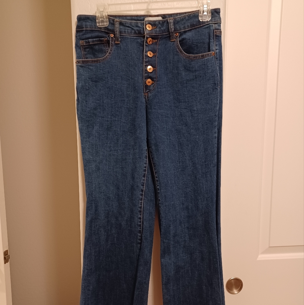 C'est toi flare jeans with fringe